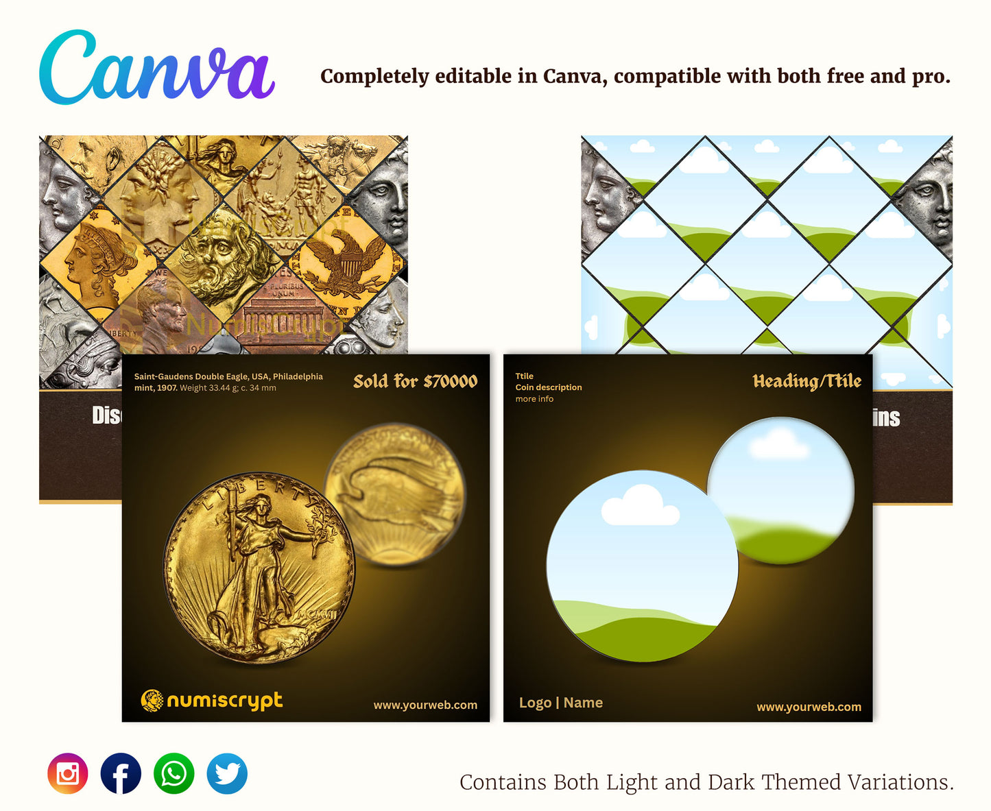 Canva Templates for Coin Collectors