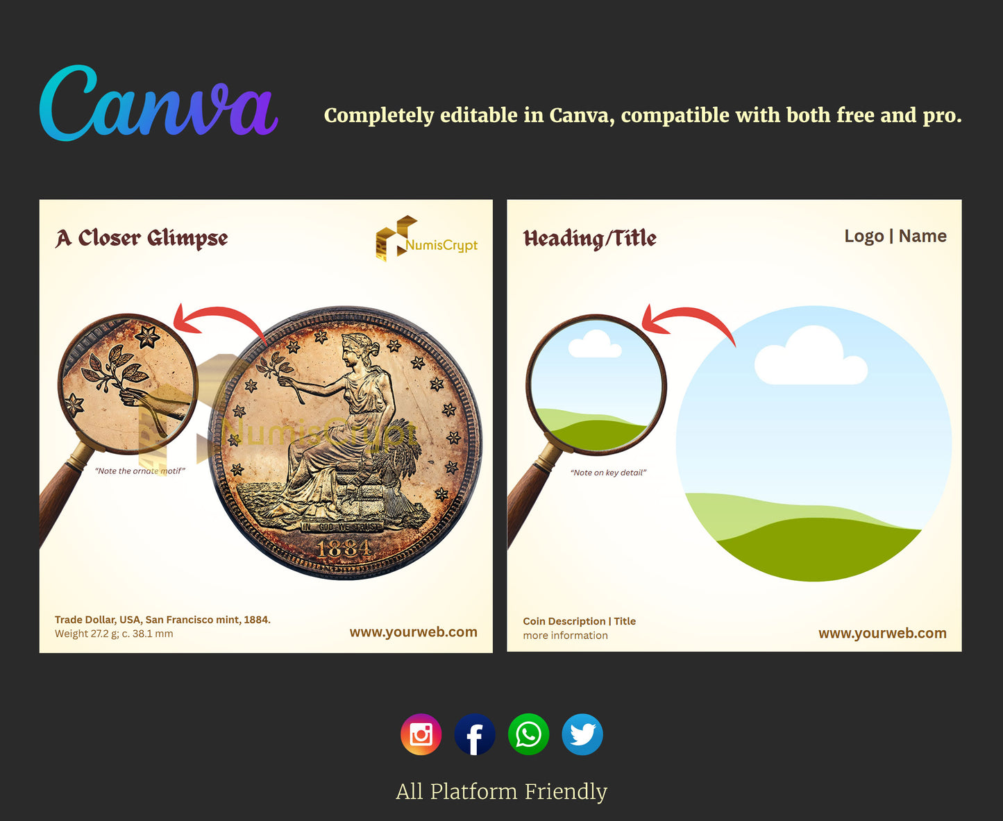 Canva Templates for Coin Collectors